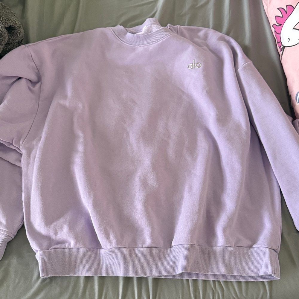 ALO Accolade Crewneck Pullover, Violet Skies, M - Picture 4 of 11